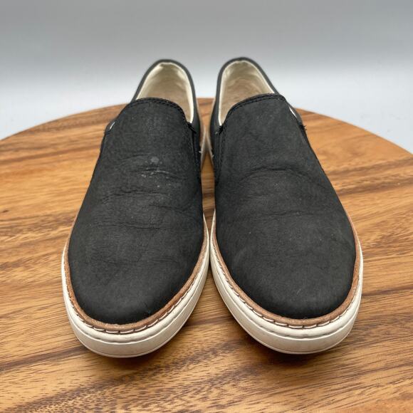 UGG Adley Shoes Womens Size 7 Black Nubuck Slip On Comfort Casual Sneakers - Picture 2 of 8